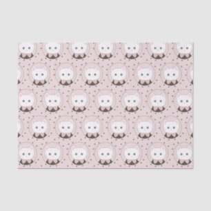 Papel De Seda Padrões De Dotty Rosa Rosa De Gato Bonito