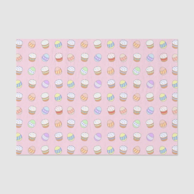 Papel De Seda Padrões de Festas de páscoa e Ovos (Frente )