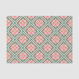 Papel De Seda Padrões de Flor Vintage, Trellis Floral, Rosa