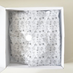 Papel De Seda Padrões de flores silvestres botânicas de plantas 