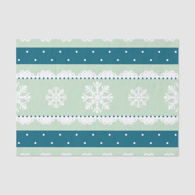 Papel De Seda Padrões de Natal de Casa Brancos (Frente )