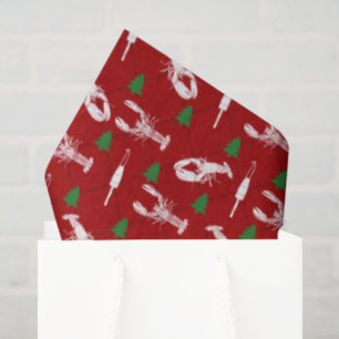 Papel De Seda Padrões de Natal para Lagostas e Boias Marítimas