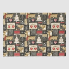 Papel De Seda Padrões de renas de Natal bonitos