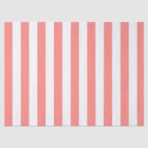 Papel De Seda Padrões de Riscar Branco de Coral Claro Elegante