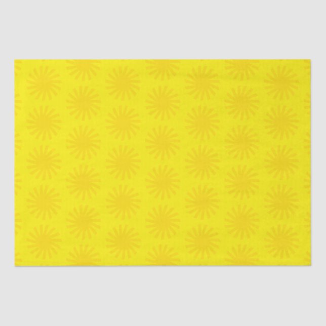 Papel De Seda Padrões de sol amarelo bonito diversão alegre e al (Frente )