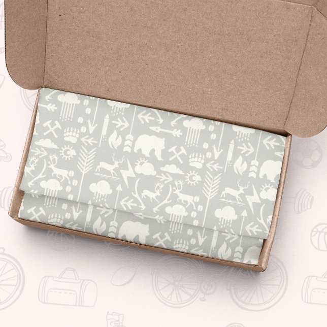 Papel De Seda Padrões de Ursos e Nuvens das Setas (Criador carregado)