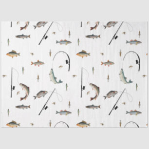 Papel De Seda Padrões do Tema Peixe de Arco e Enguia