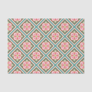 Papel De Seda Padrões Florais Rosa Trellis Vintage Flor