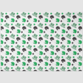 Papel De Seda Padrões Negra e Verde de Futebol Americano