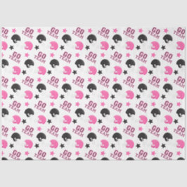 Papel De Seda Padrões Negras e Rosa de Futebol Americano