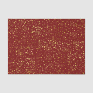 Papel De Seda Padrões Red & Ouro Star