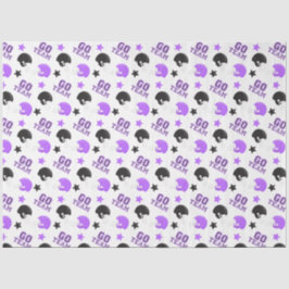 Papel De Seda Padrões roxas e negros de futebol americano