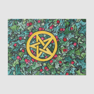 Papel De Seda Pagan Yule Pentagram