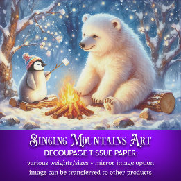 Papel De Seda Página de Discussão do Urso Polar e Pinguim de Nat