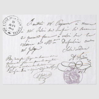 Papel De Seda Página de dissociação de texto gravado com Vintage