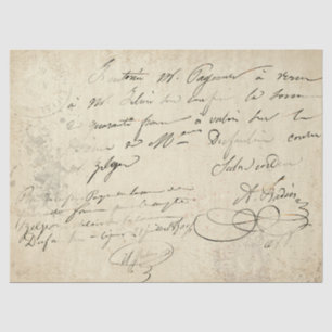 Papel De Seda Página de dissociação de texto gravado com Vintage