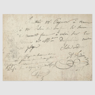 Papel De Seda Página de dissociação de texto gravado com Vintage