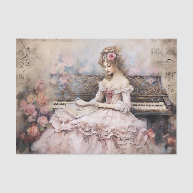 Papel De Seda Página de Tecidos da Princesa Rococo (Frente )