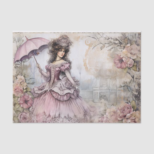 Papel De Seda Página de Tecidos da Princesa Rococo (Frente )