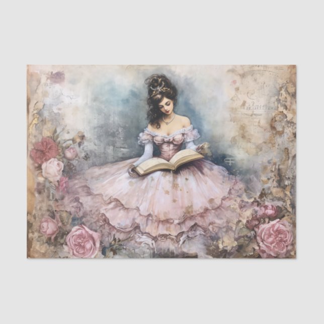 Papel De Seda Página de Tecidos da Princesa Rococo (Frente )