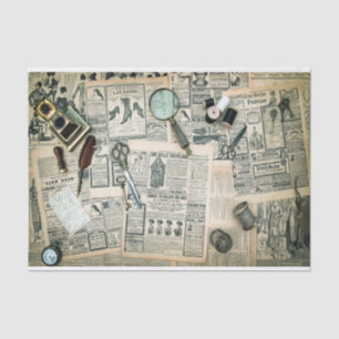 Papel De Seda Páginas de jornal e acessórios para costura