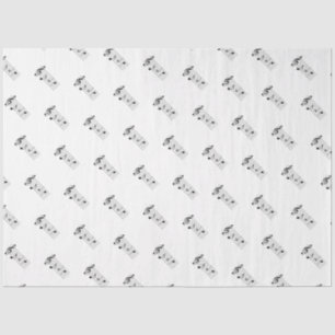 Papel De Seda Pai escrito em notas de música