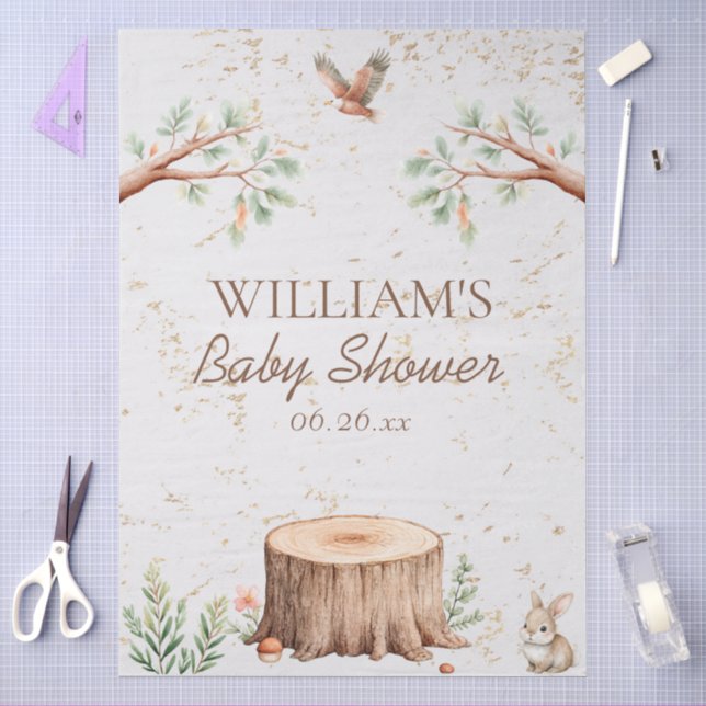 Papel De Seda Painel de Fundo Personalizado Boho Floresta para C (Arte )