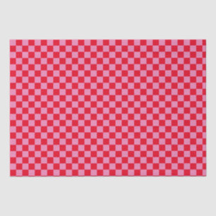 Papel De Seda Painel de Verificação Retroativo - Padrão Cor-de-R