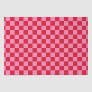Papel De Seda Painel de Verificação Retroativo - Padrão Cor-de-R
