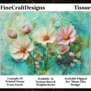 Papel De Seda Painel Floral Aquarela Shabby Chic FB1R Decoupage