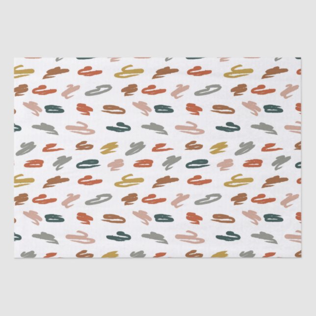 Papel De Seda Paint Abstrato Pattern (Frente )