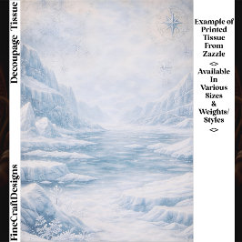 Papel De Seda Paisagem Ártica Coberta de Neve FG4 Decoupage