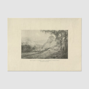 Papel De Seda Paisagem Árvores Sussex Árvores Ephemera Decoupa