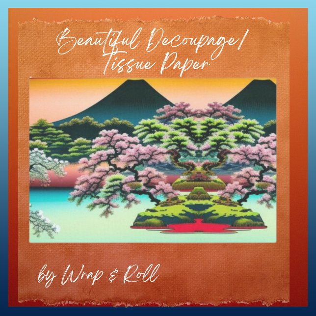 Papel De Seda Paisagem Asiática Paisagem Cereja Florença (Criador carregado)