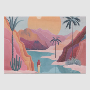 Papel De Seda Paisagem Boho Abstrato (18)