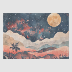 Papel De Seda Paisagem Boho Abstrato (24)