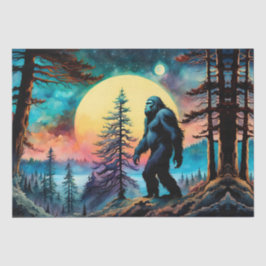 Papel De Seda Paisagem Colorida do Sasquatch ao Esmagar-se