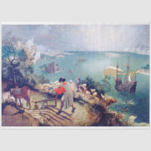 Papel De Seda Paisagem com queda de Ícaro, Pieter Bruegel