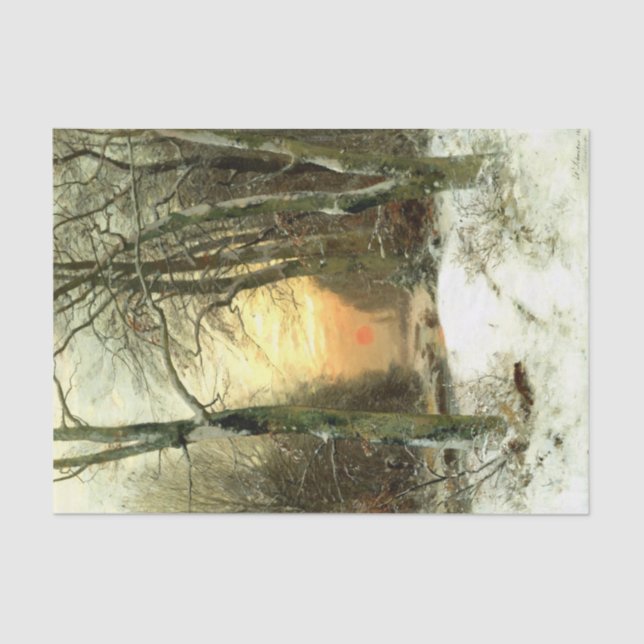 Papel De Seda Paisagem de inverno (Frente )