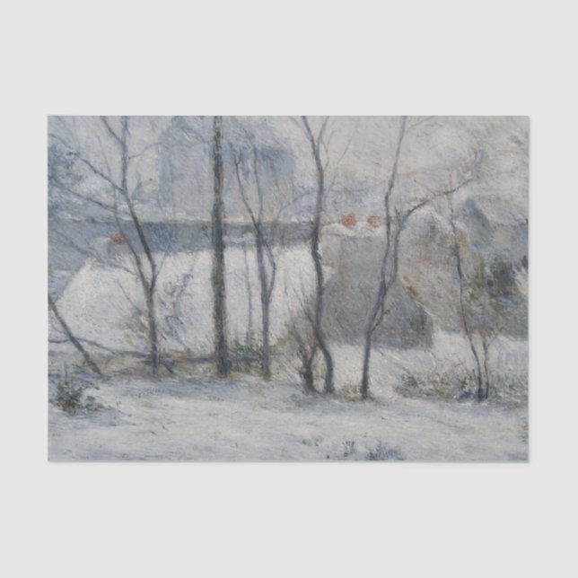 Papel De Seda Paisagem de inverno (por Paul Gaugin) (Frente )