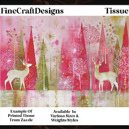 Papel De Seda Paisagem de Natal Abstrata Moderna EP5 Decoupage