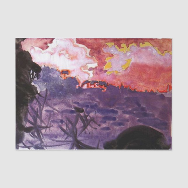 Papel De Seda Paisagem Fantástica de Mikhail Vrubel (Frente )