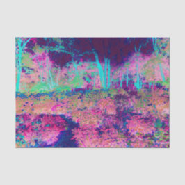 Papel De Seda Paisagem Impressionista Puro e Rosa Quente