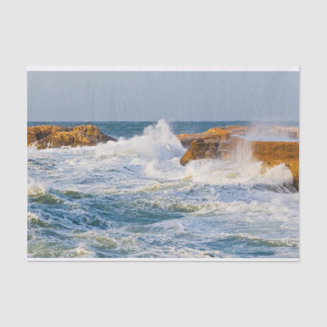 Papel De Seda Paisagem marinha (Frente )