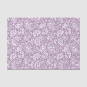 Papel De Seda Paisley da Vintagem Branca sobre fundo roxo