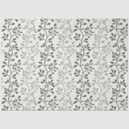 Papel De Seda Paisley Waltz Botânico Minimalista Silhuetas Verde