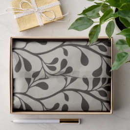 Papel De Seda Paisley Waltz Silhuetas Botânicas Minimalistas