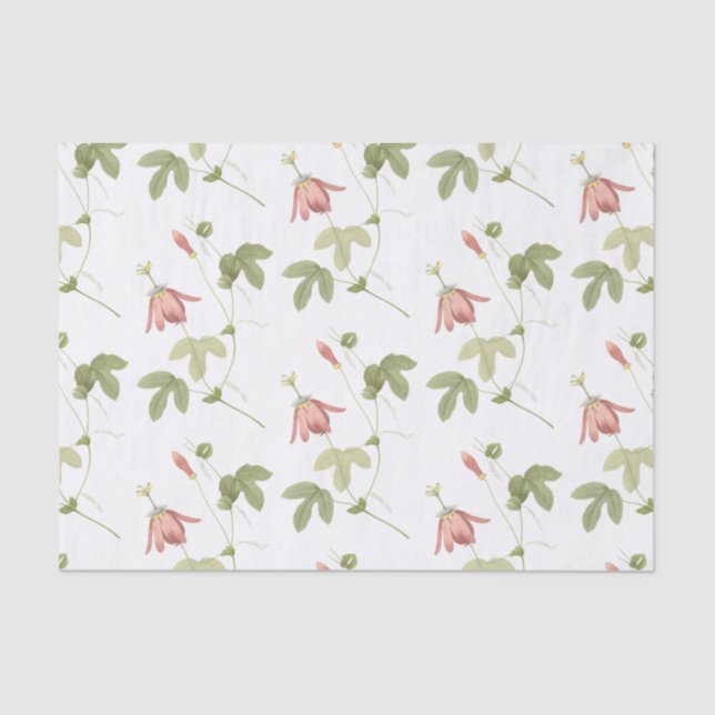 Papel De Seda Paixão Flor Padrão (Frente )