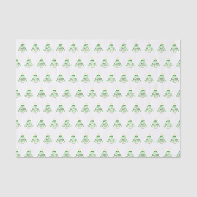 Papel De Seda Palavras de Natal Árvore de Natal (Frente )