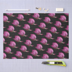 Papel De Seda Palavras sobre lírios cor-de-rosa